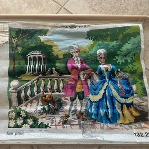 Unfinished needlepoint. Super cute!!